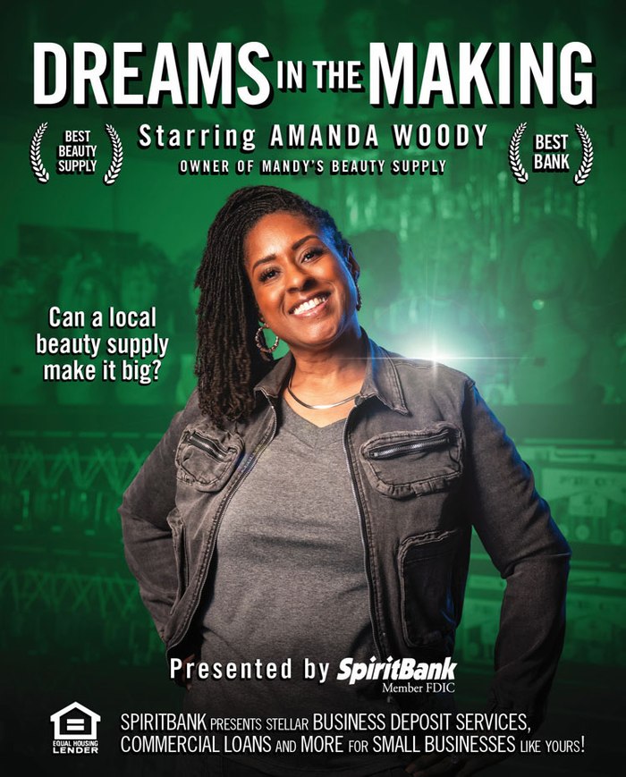 Dreams in the Making poster starring Amanda Woody, owner of Mandy's Beauty Supply