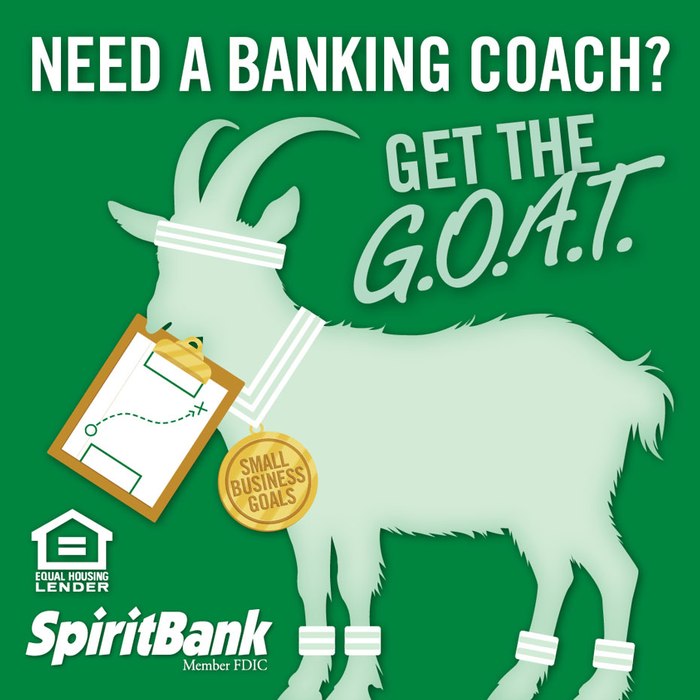 G.O.A.T. poster: Need a Banking Coach? Get the G.O.A.T.